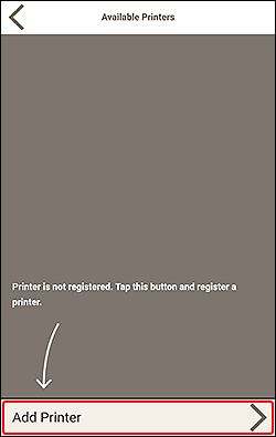 figure: Available Printers screen