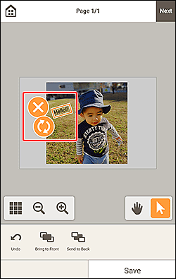 figur: Skjermbildet for redigering av elementer