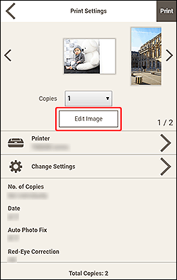 figura: tela Configurações de Impressão