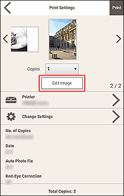 рисунок: Экран Параметры печати