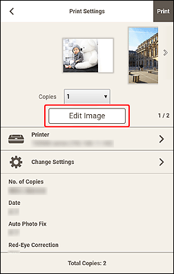 figura: tela Configurações de Impressão