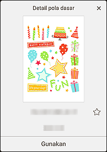 gambar: Layar Detail pola dasar