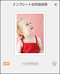 図：テンプレートの詳細情報画面