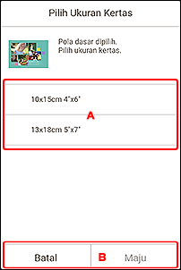 gambar: Layar Pilih Ukuran Kertas