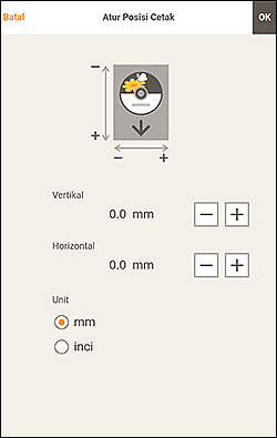 gambar: Layar Atur Posisi Cetak