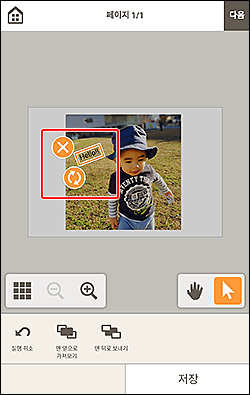 그림: 항목 편집 화면