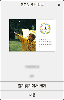 그림: [템플릿 세부 정보] 화면