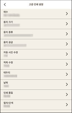 그림: [고급 인쇄 설정] 화면