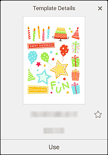 Imagen: Pantalla Detalles de plantilla