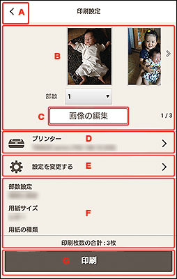 図:印刷設定画面