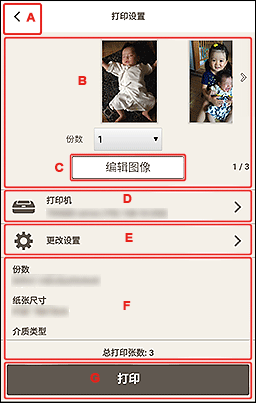 插图：&ldquo;打印设置&rdquo;屏幕