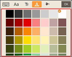 figure: Font Color palette