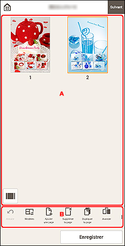 figure : Écran d'édition d'éléments