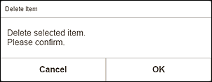 figure: Delete Item screen