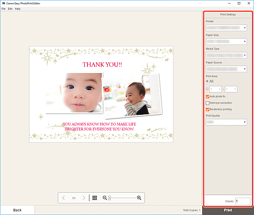 Imagen: pantalla Configuración de impresión