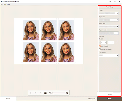 Imagen: pantalla Configuración de impresión