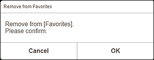 figure: Remove from Favorites screen