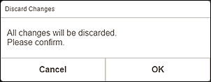 figure: Discard Changes screen