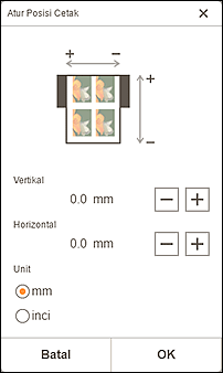 gambar: Layar Area pencetakan