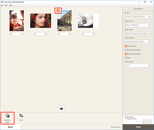 figur: fönstret Utskriftsinställningar