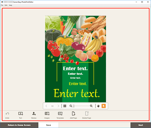 Imagen: pantalla de edición de elementos