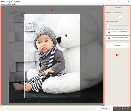 figure&nbsp;: Écran Découper