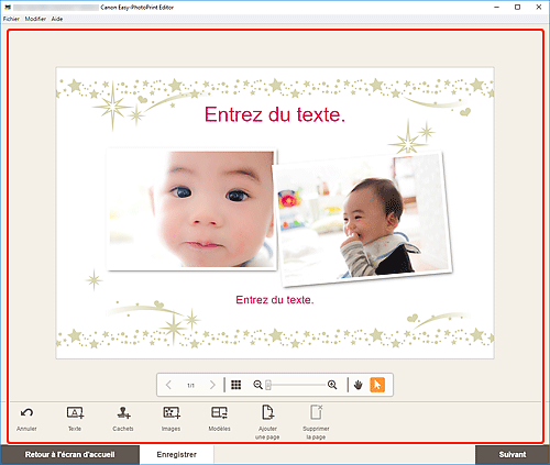 figure&nbsp;: Écran d'édition d'éléments