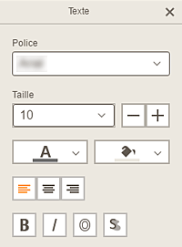figure&nbsp;: Palette Texte