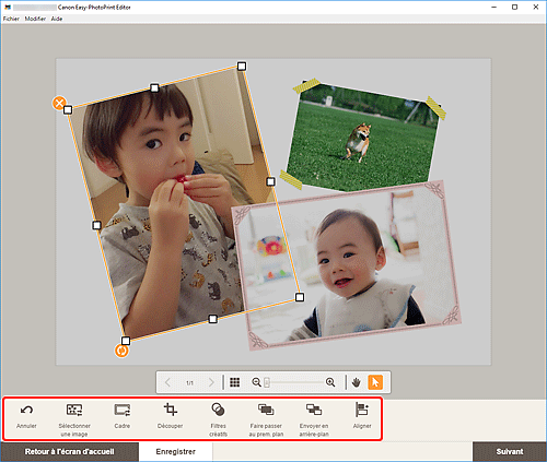 figure&nbsp;: Écran d'édition d'éléments