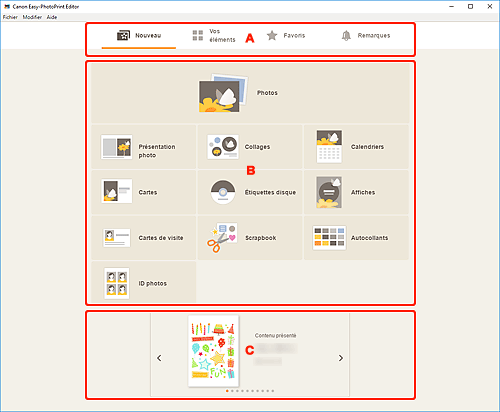 figure&nbsp;: écran d'accueil