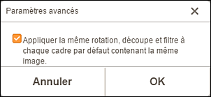figure&nbsp;: Écran Paramètres avancés