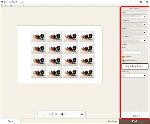 figur: fönstret Utskriftsinställningar