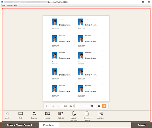 figure&nbsp;: Écran d'édition d'éléments