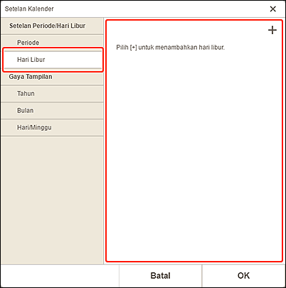 gambar: Layar Hari Libur