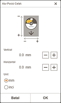 gambar: Layar Atur Posisi Cetak