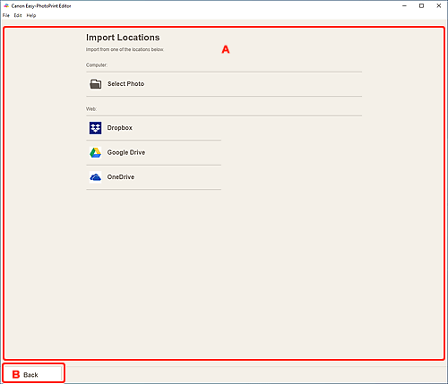 kuva: Tuontisijainnit-näyttö
