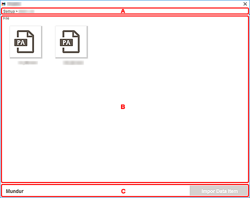 gambar: Layar Pemilihan data