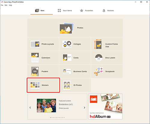 figura: Schermata Nuovo