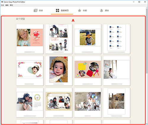 插图：&ldquo;您的项目&rdquo;屏幕
