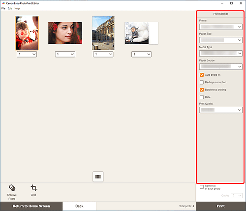 Imagen: pantalla Configuración de impresión