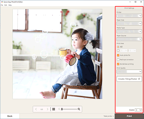 Imagen: pantalla Configuración de impresión
