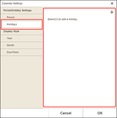 figura: Tela Feriado