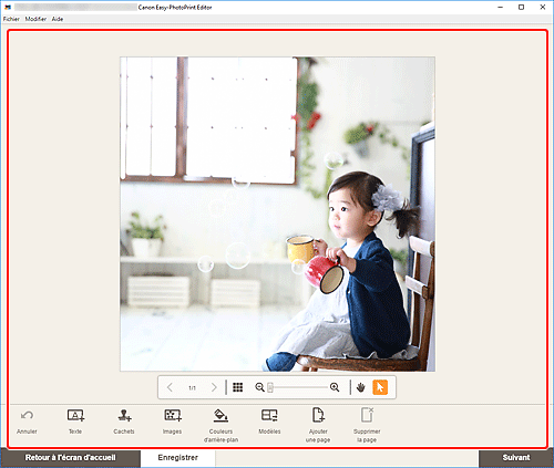 figure&nbsp;: Écran d'édition d'éléments