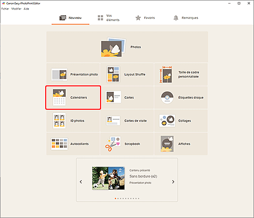 figure&nbsp;: Écran Nouveau
