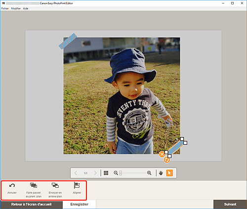 figure : Écran d'édition d'éléments