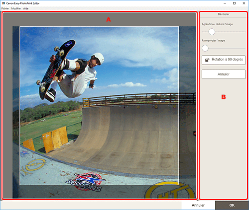 figure : Écran Découper