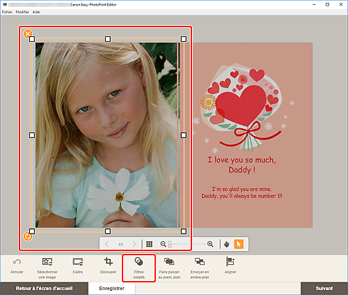 figure : Écran d'édition d'éléments