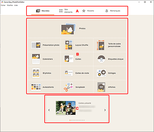 figure&nbsp;: écran d'accueil