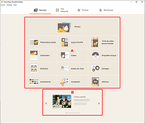 figure : Écran Nouveau