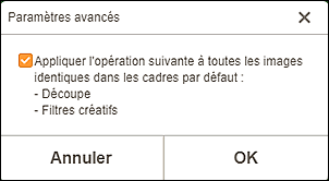 figure&nbsp;: Écran Paramètres avancés